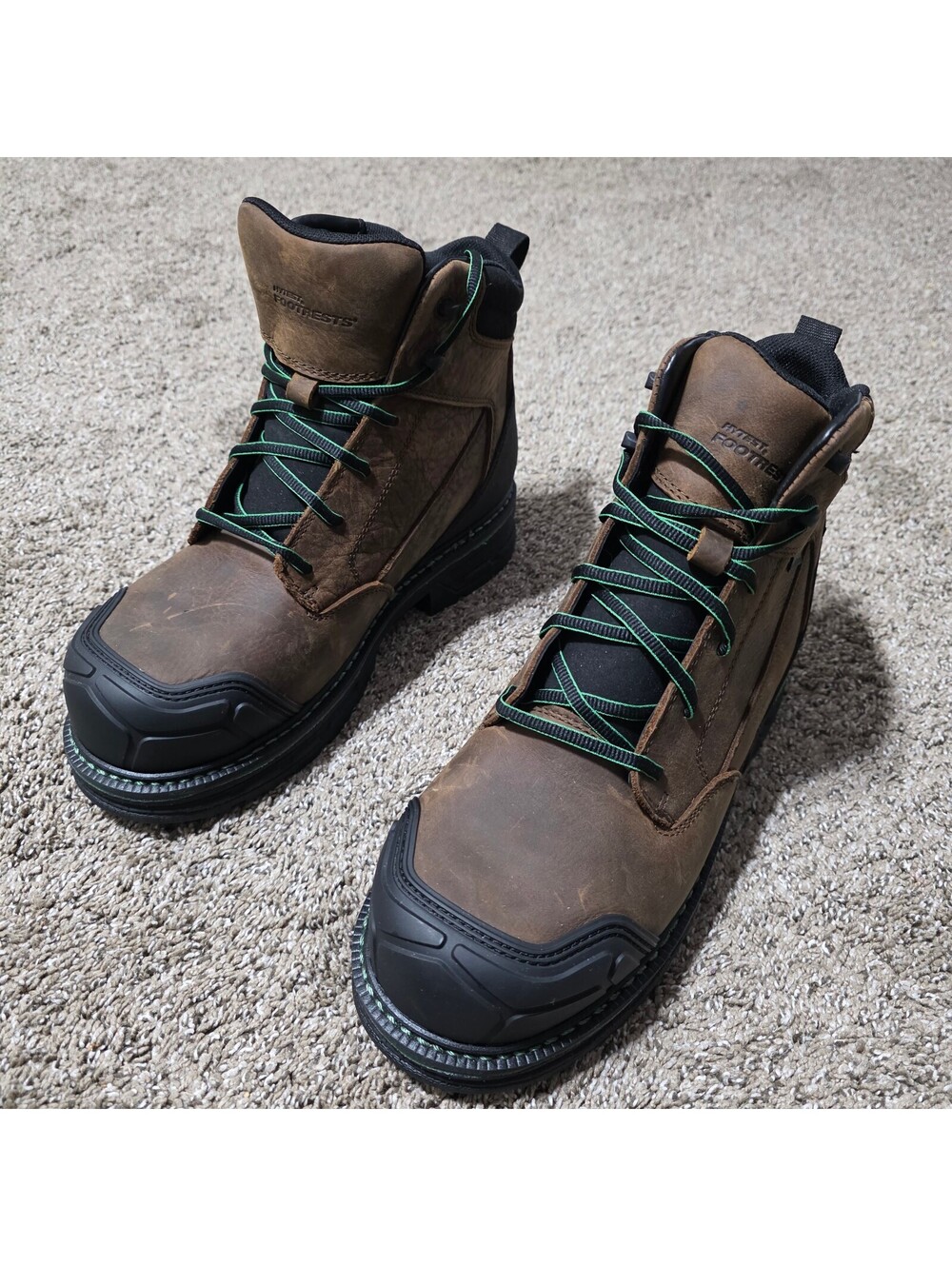 HYTEST Grant K23021 Men's 10 3E Waterproof Nano Toe 6in Work Boots Brown